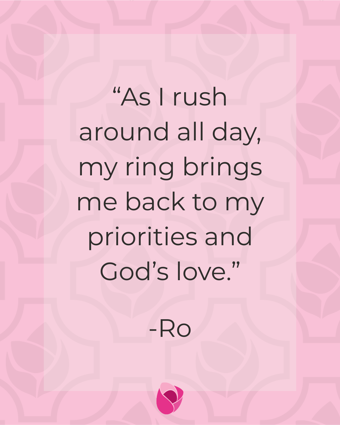 It reminds me to pray