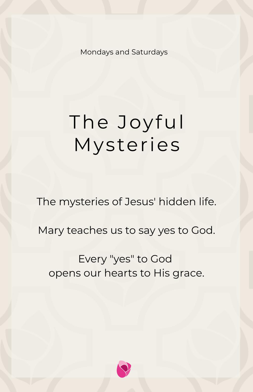 Mater Rosae - Praying The Holy Rosary Guide - Joyful Mysteries