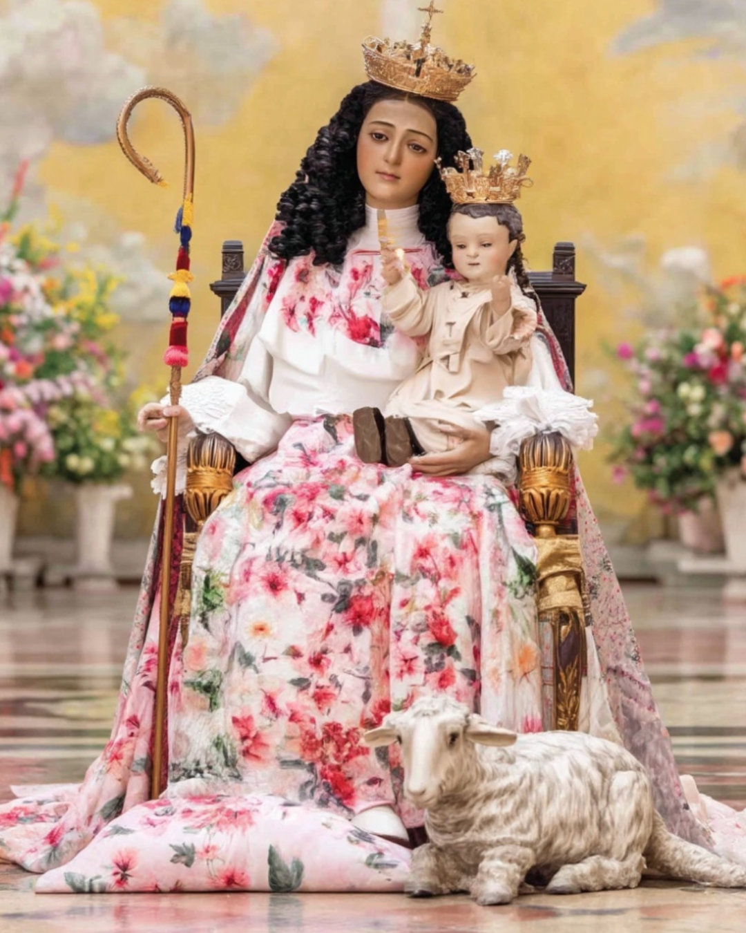 Marian Art - Divina Pastora - acrylic frame