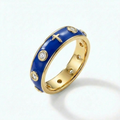 Enamel Rosary Ring - Blue
