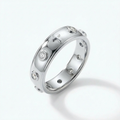 Enamel Rosary Ring - Silver