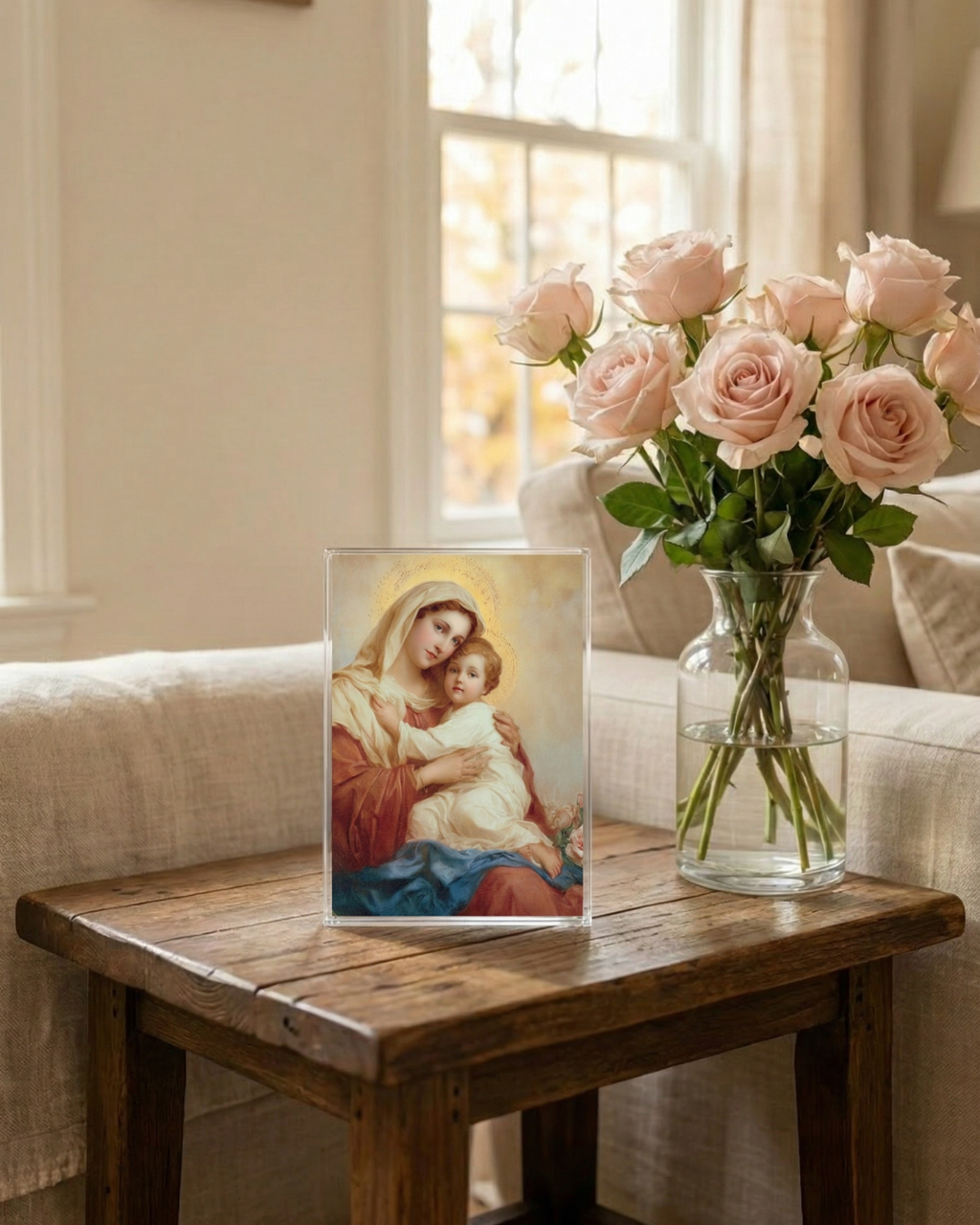 Marian Art - Our Lady of Schoenstatt - acrylic frame