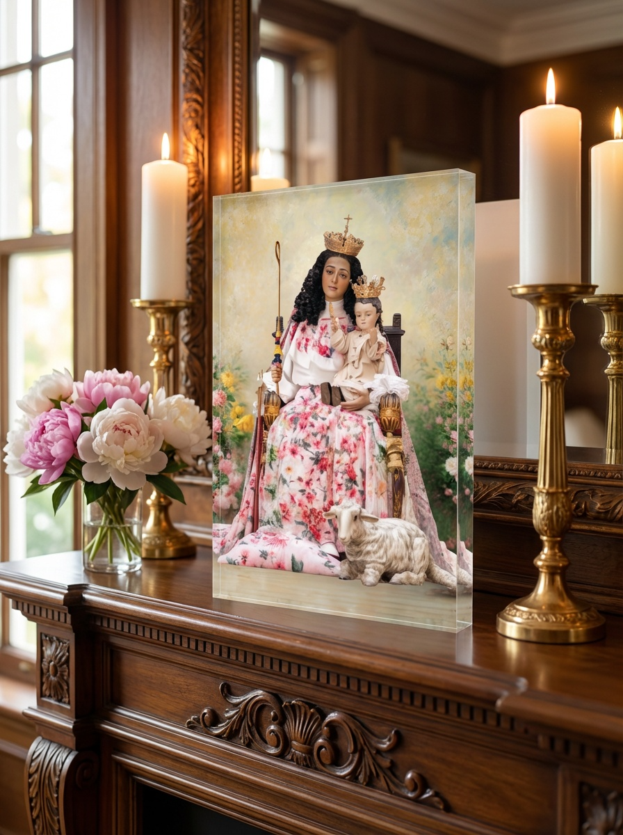 Marian Art - Divina Pastora - acrylic frame
