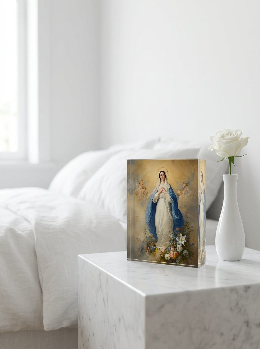 Marian Art - Our Lady of the Immaculate Conception - acrylic frame