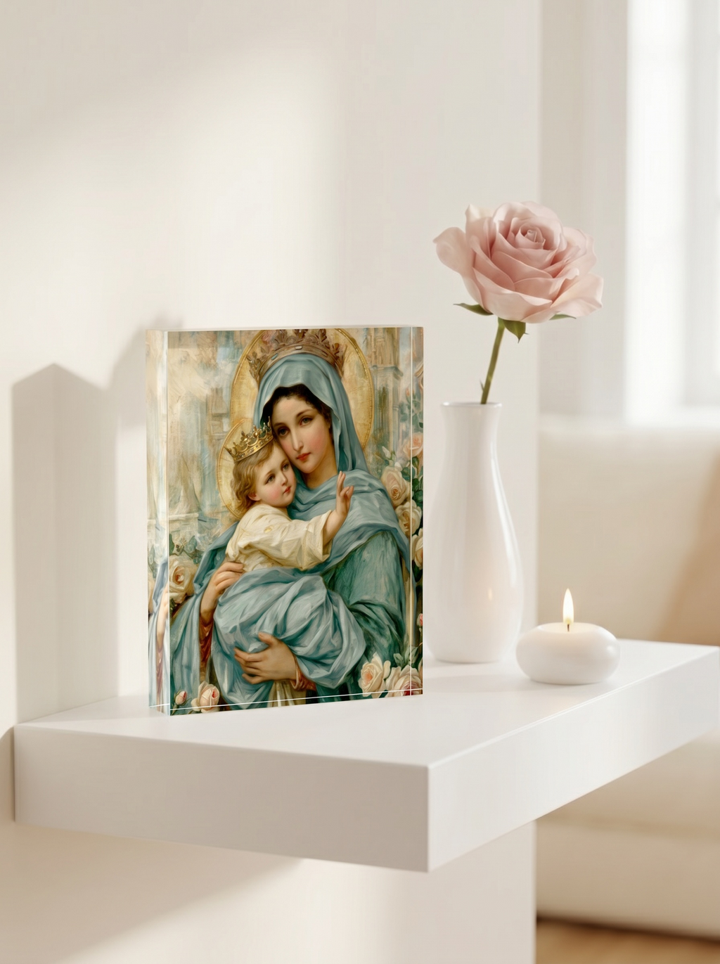 Marian Art - Mater Ecclesiae | Mother of the Church - acrylic frame
