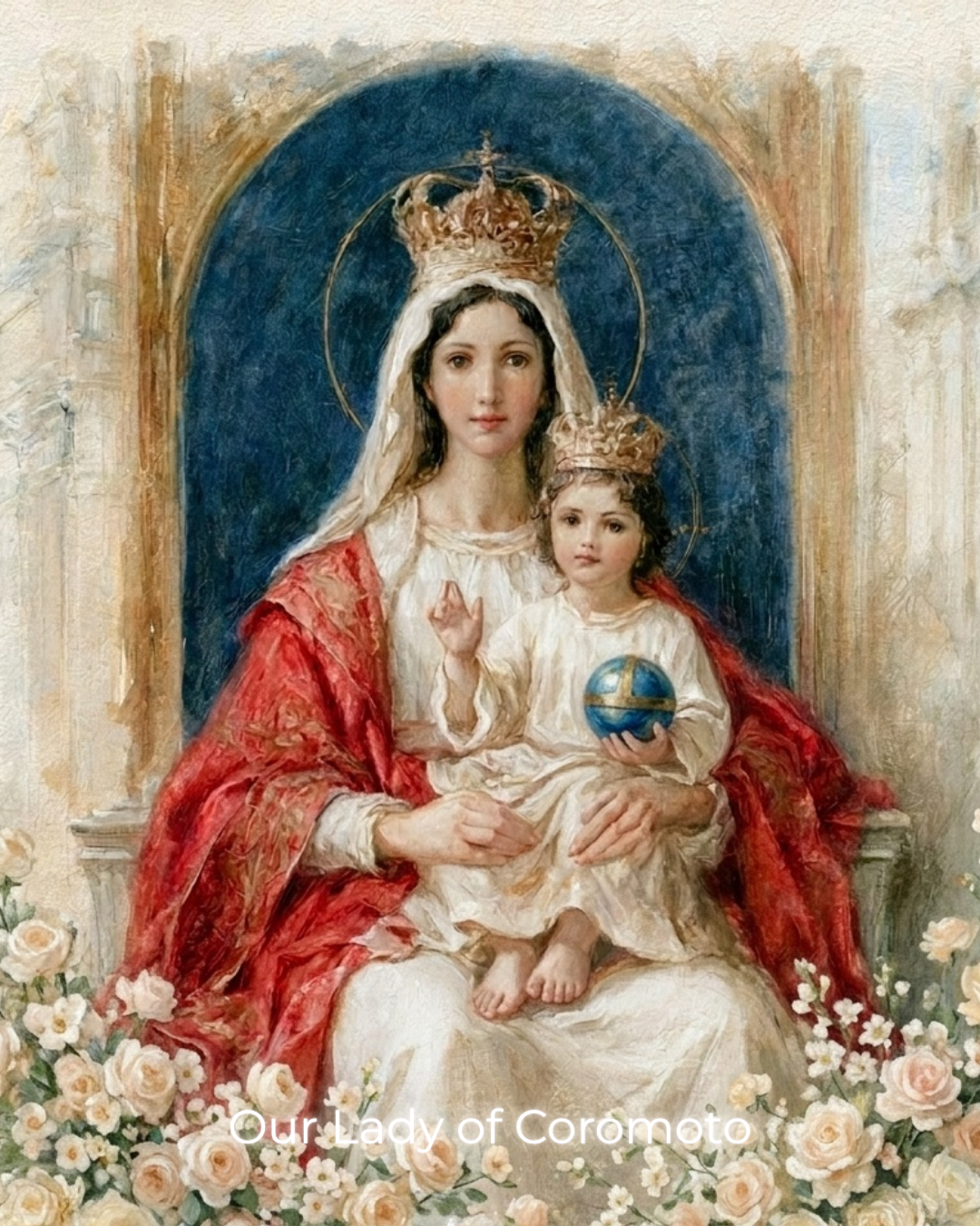 Marian Art - Our Lady of Coromoto - acrylic frame