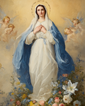 Marian Art - Our Lady of the Immaculate Conception - acrylic frame