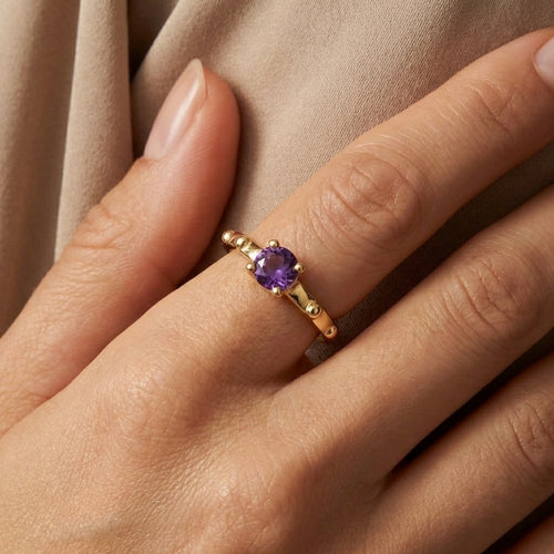 Amethyst February - Solitaire Birthstone Collection