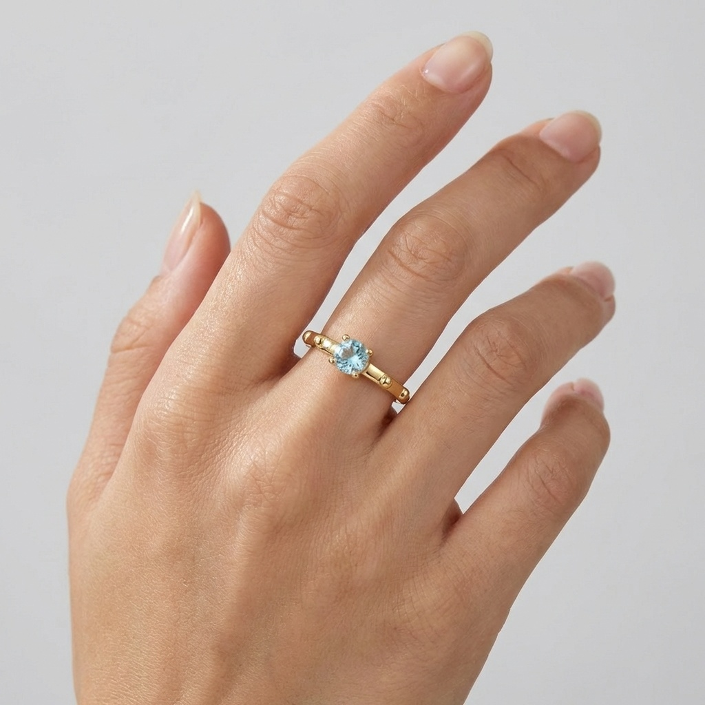 Aquamarine March - Solitaire Birthstone Collection