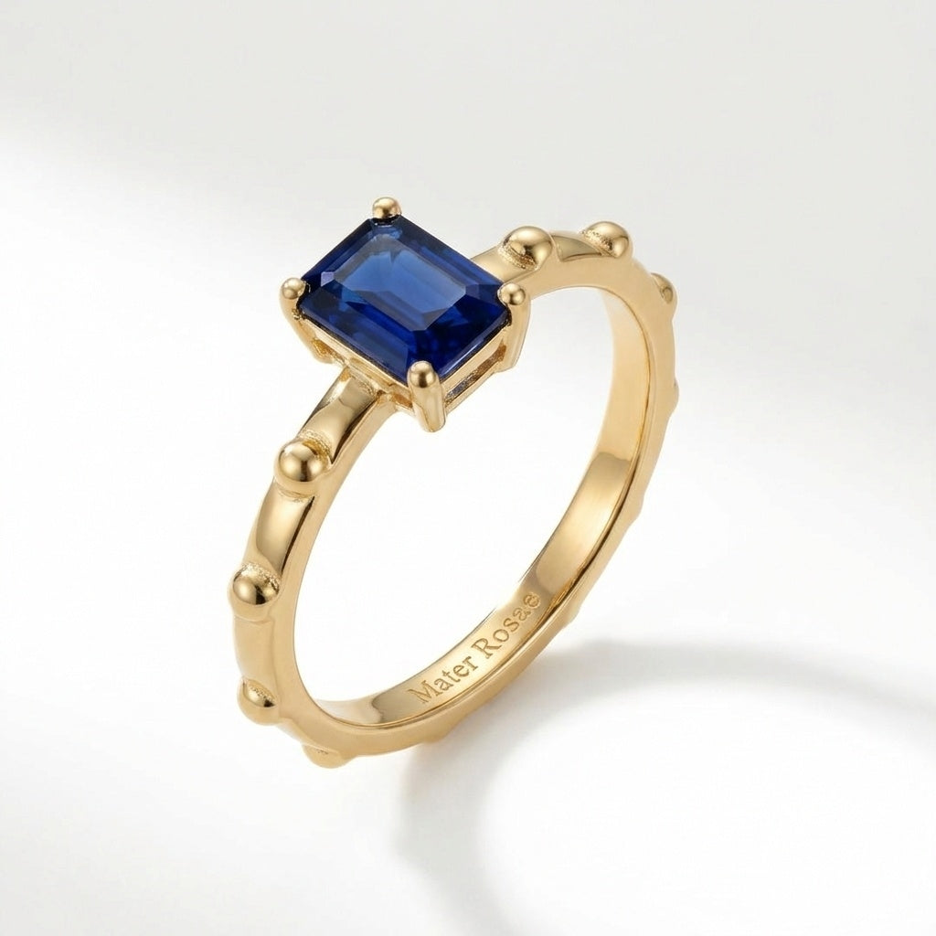 Blue Sapphire September - Solitaire Birthstone Collection
