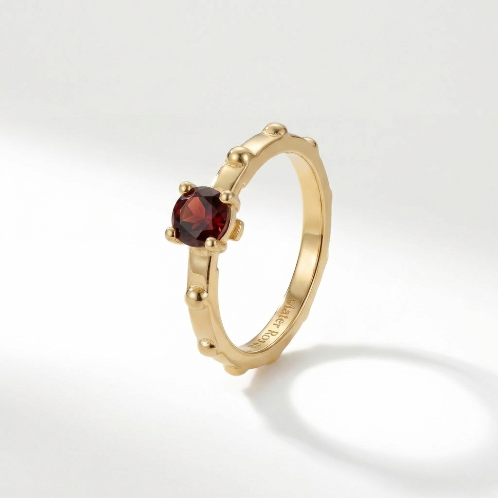Garnet January - Solitaire Birthstone Collection
