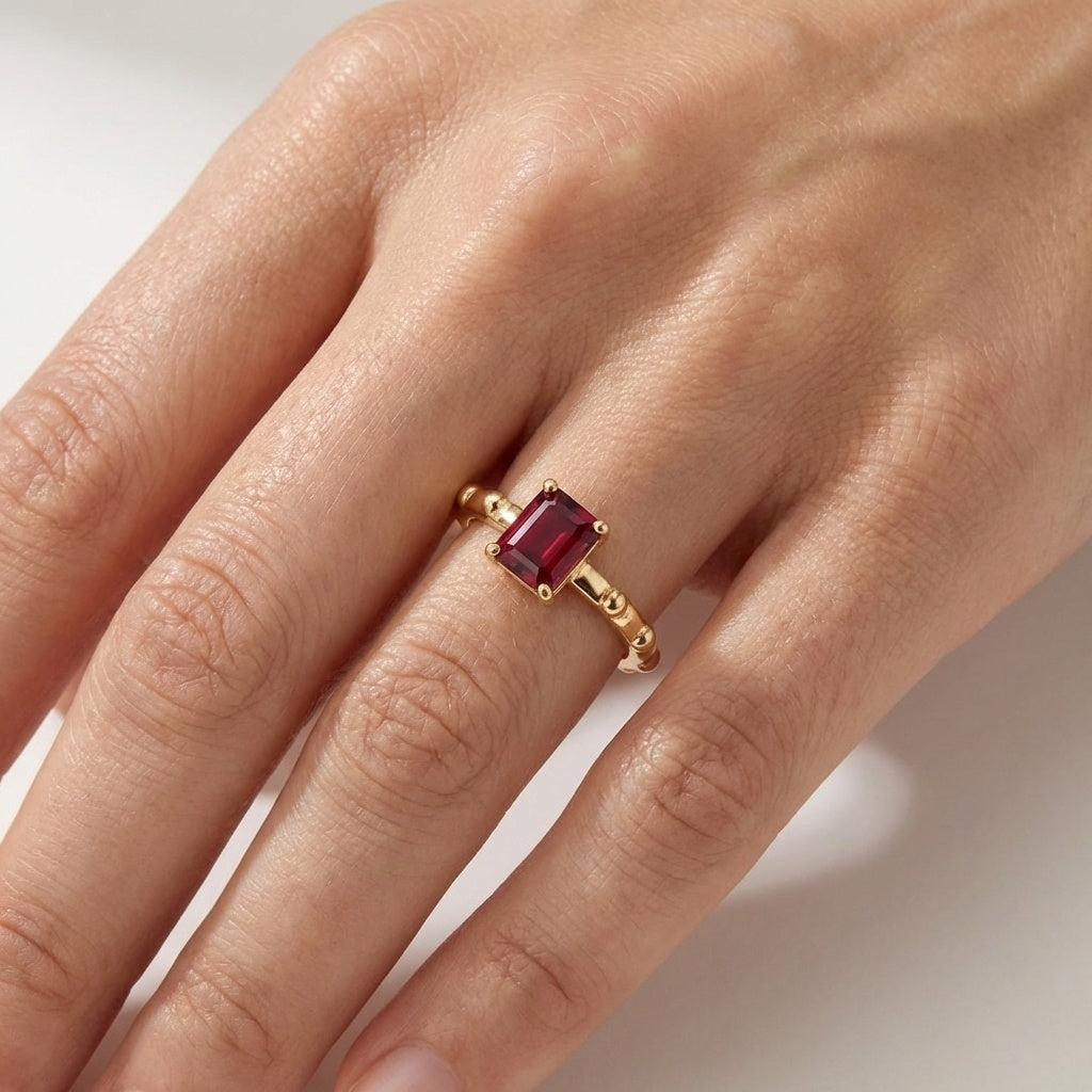 Ruby July - Solitaire Birthstone Collection