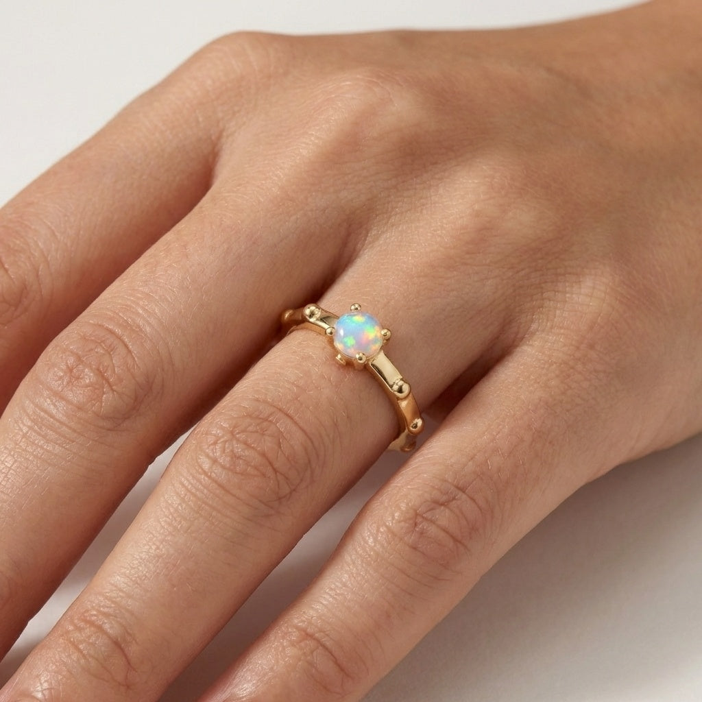 Opal October - Solitaire Birthstone Collection