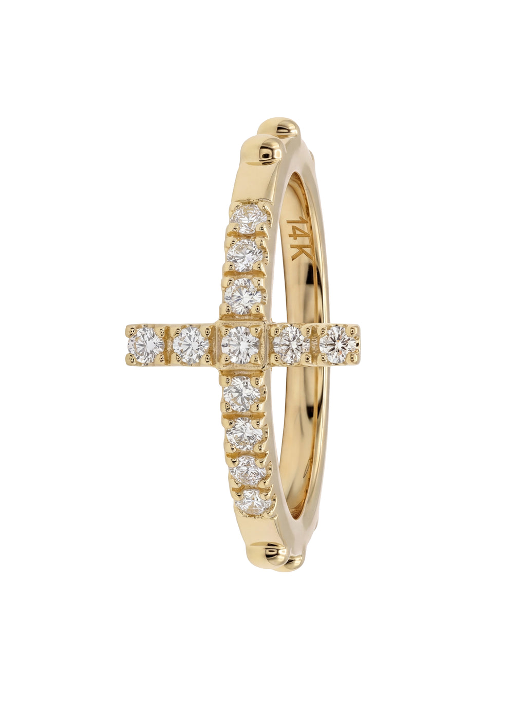 Diamond Cross — Signature Rosary Ring