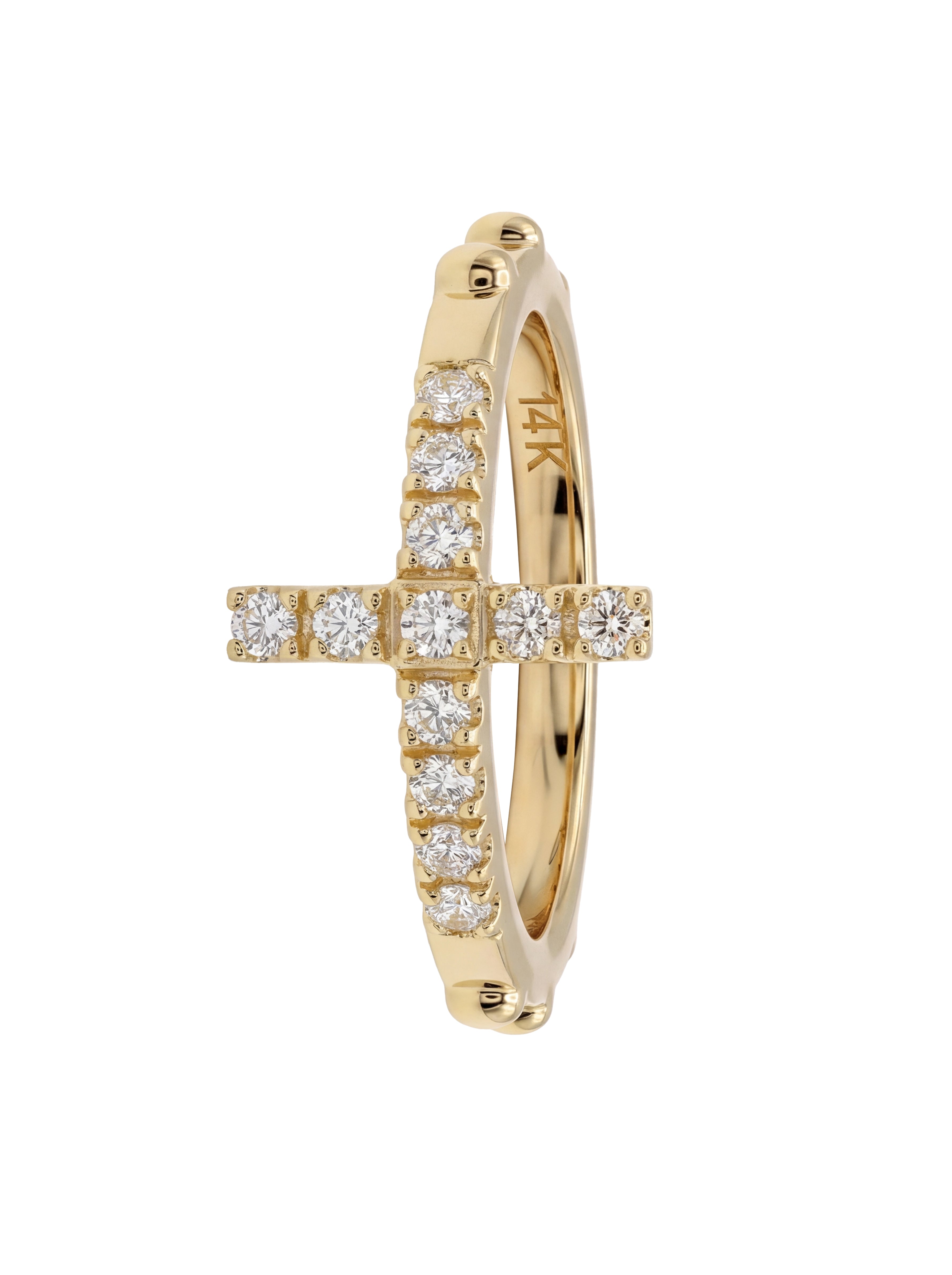 Diamond Cross — Signature Rosary Ring
