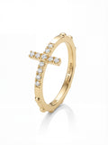 Diamond Cross — Signature Rosary Ring