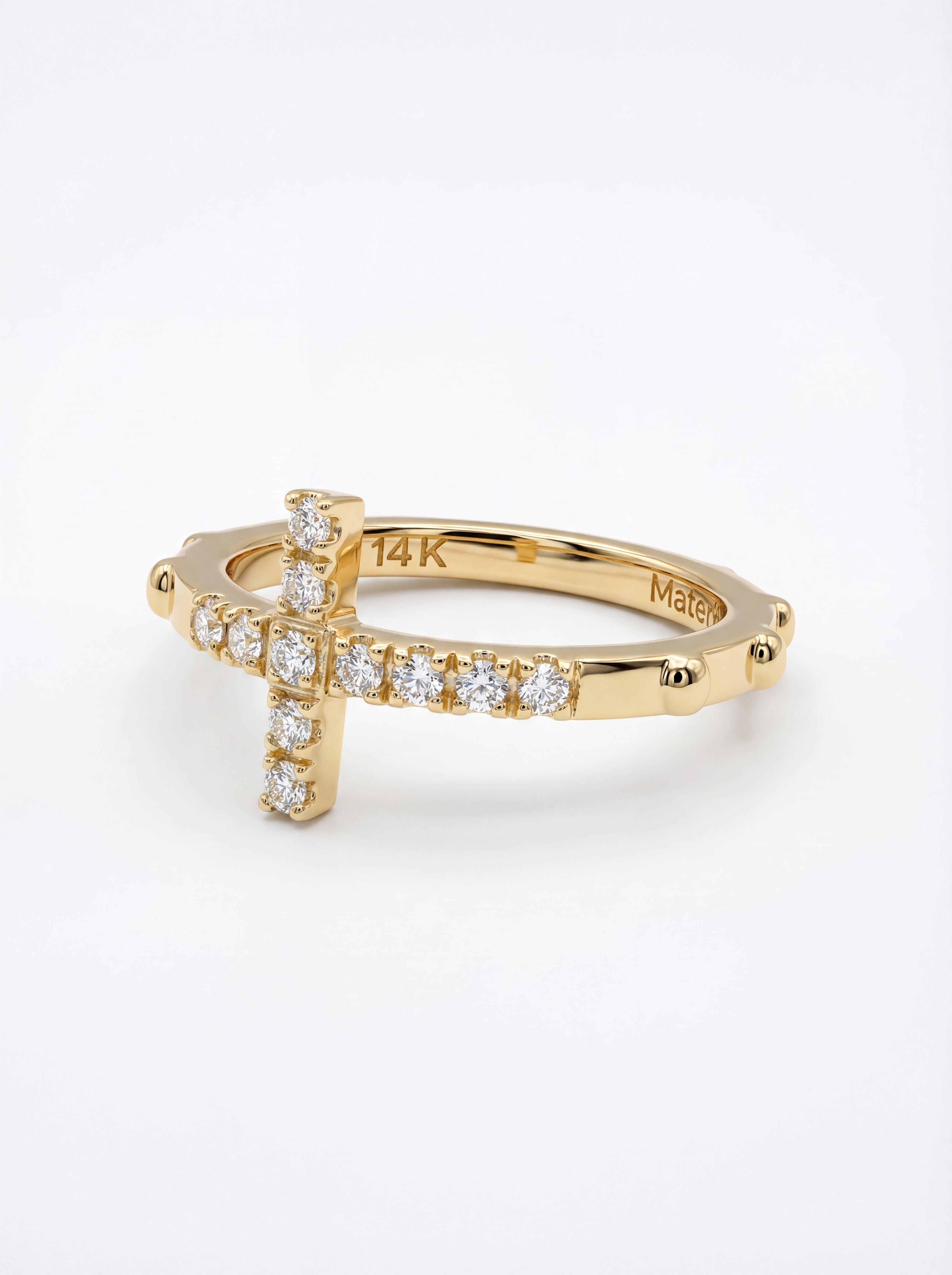 Diamond Cross — Signature Rosary Ring