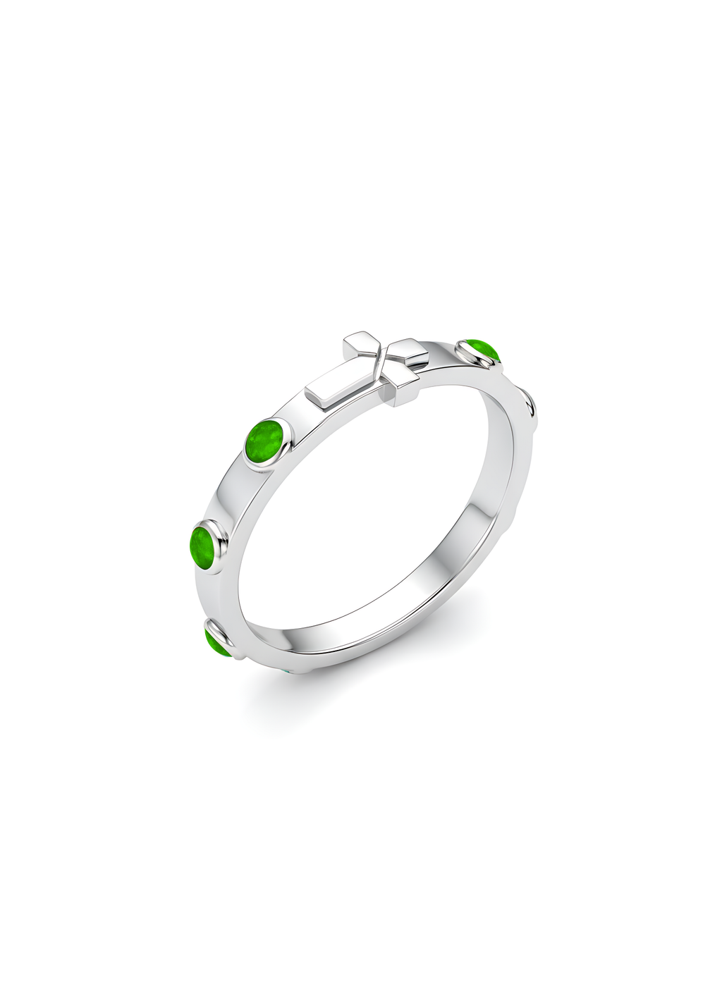 The Assunta Ring - Rhodium-plated Sterling Silver