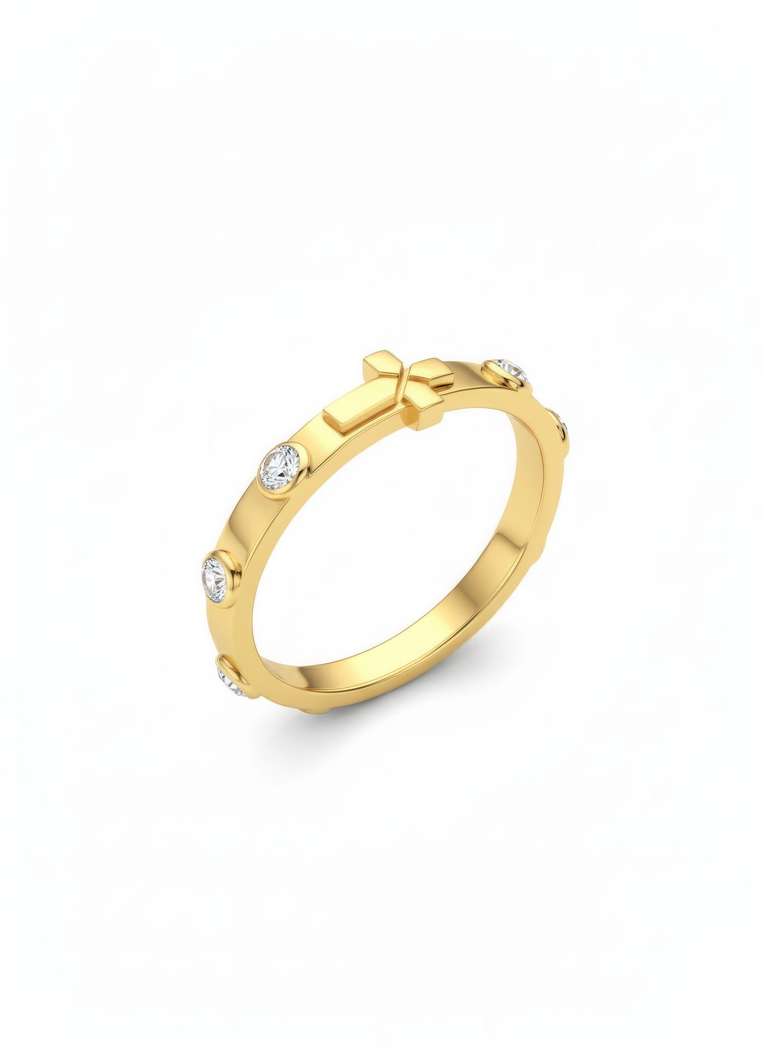 The Classic Ring with diamonds — 14k Solid Gold