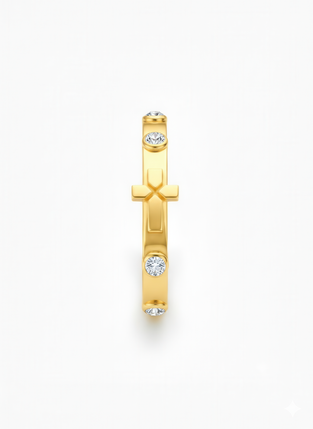 The Classic Ring with diamonds — 14k Solid Gold and diamonds