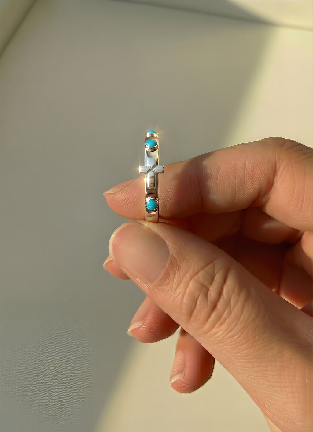 The Guadalupe Ring - Rhodium covered sterling silver