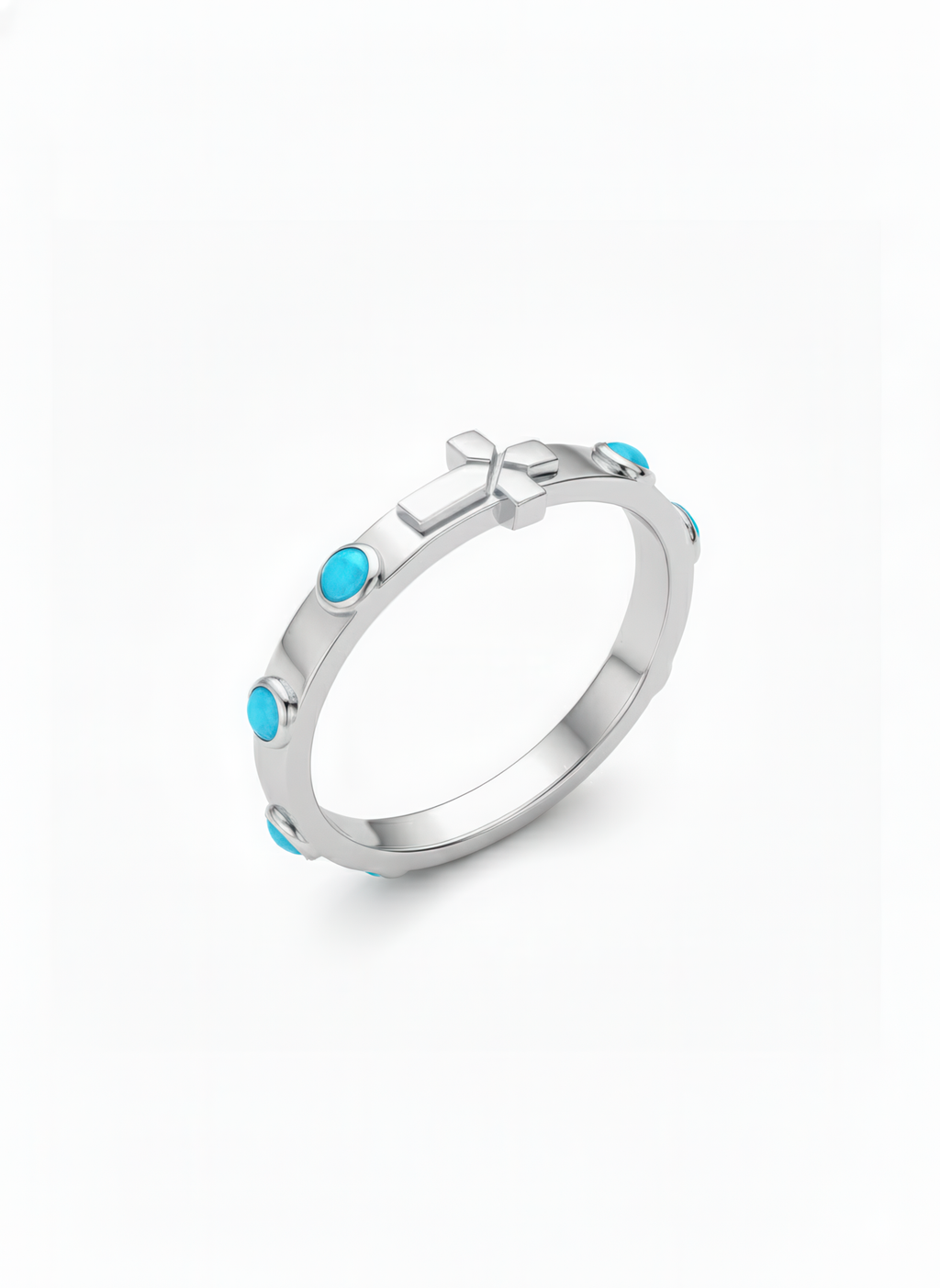 The Guadalupe Ring - Rhodium covered sterling silver