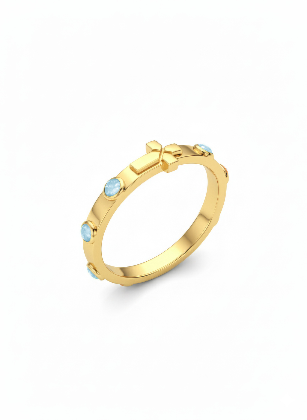 The Immaculate Ring - 14k Gold Vermeil and Immaculate Blue