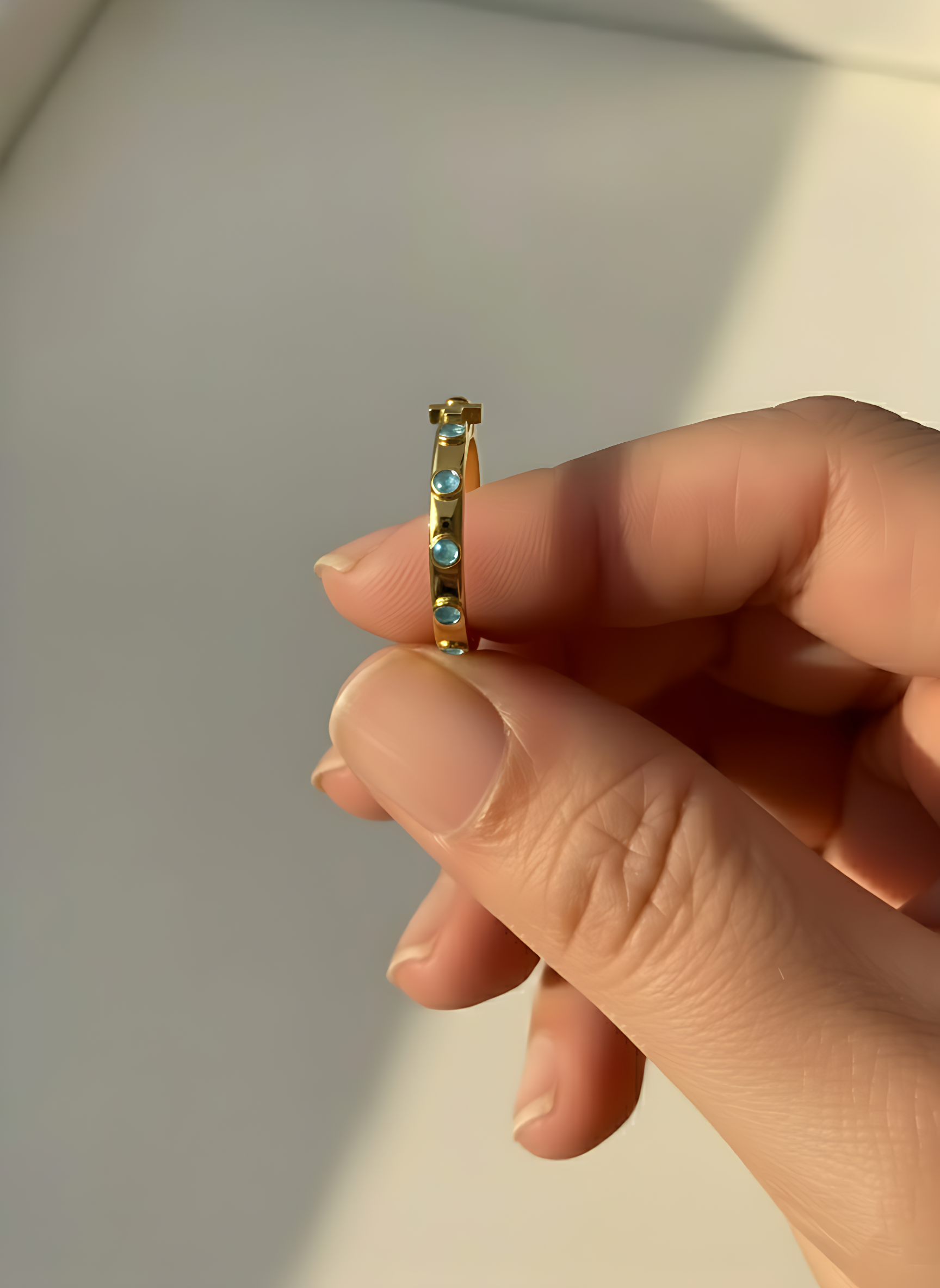 The Immaculate Ring - 14k Gold Vermeil and Immaculate Blue