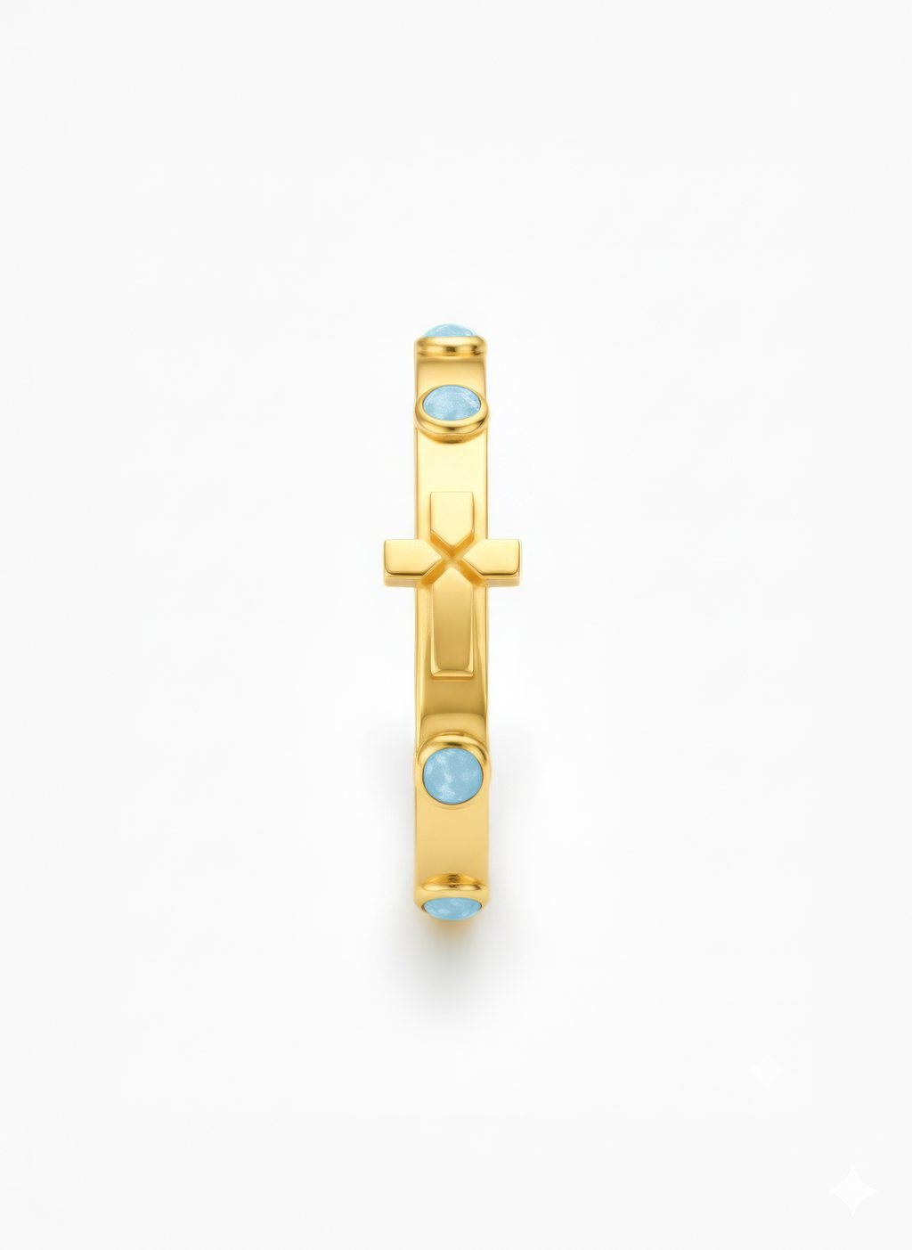 The Immaculate Ring - 14k Gold Vermeil and Immaculate Blue