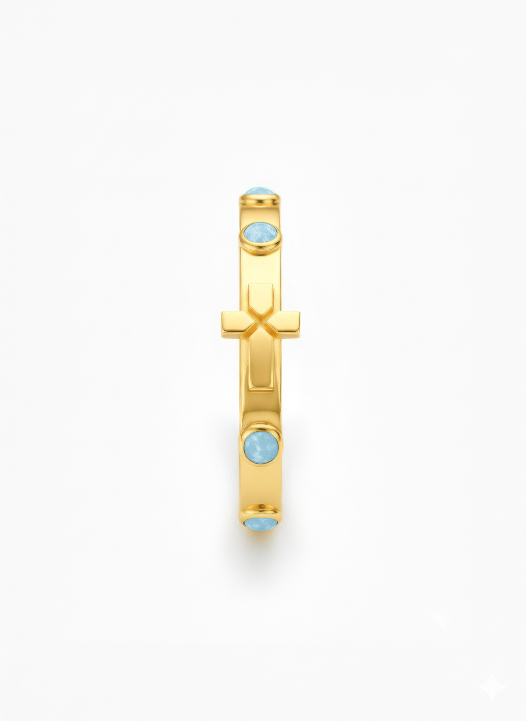 The Immaculate Ring - 14k Gold Vermeil and Immaculate Blue