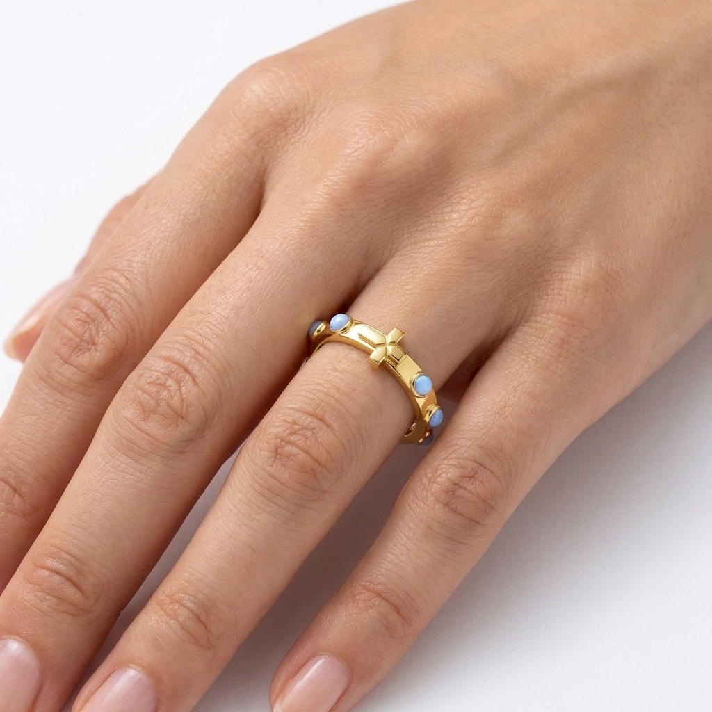 The Lourdes Ring - 14k Gold Vermeil