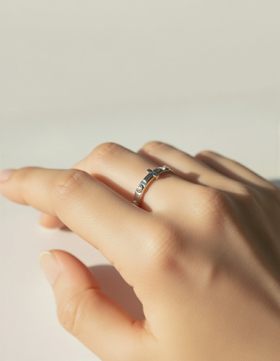 The Milagrosa Ring - Rhodium-plated Sterling Silver