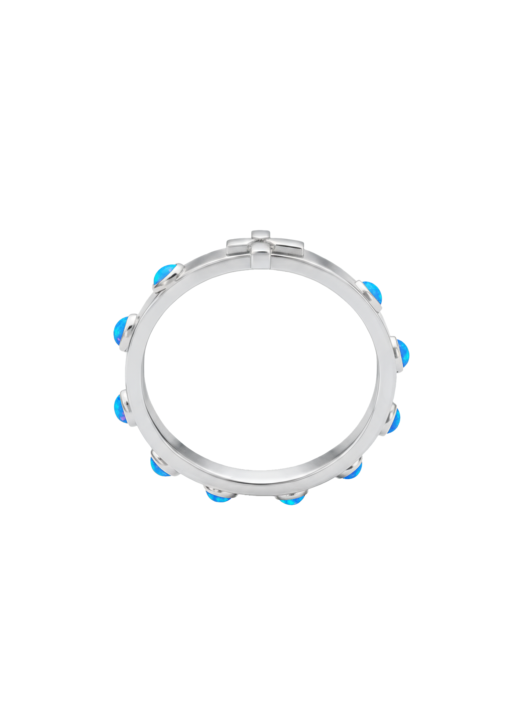 The Rosaria Ring - Rhodium-plated Sterling Silver