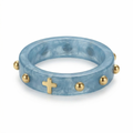 Resin Rosary Ring - Light Blue